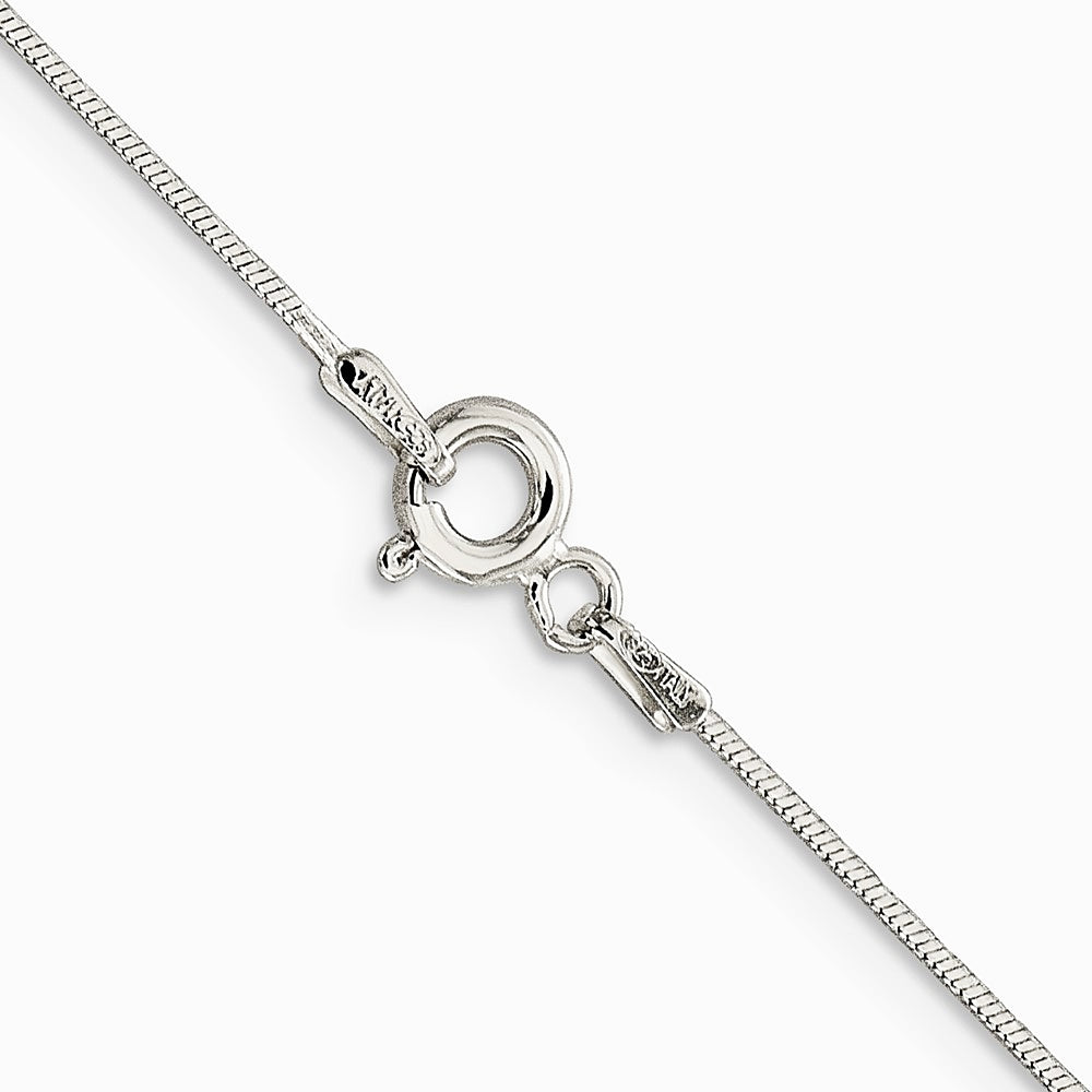 Sterling Silver .85mm Diamond-cut Snake Chain Necklace 16"-30" - Product Photo