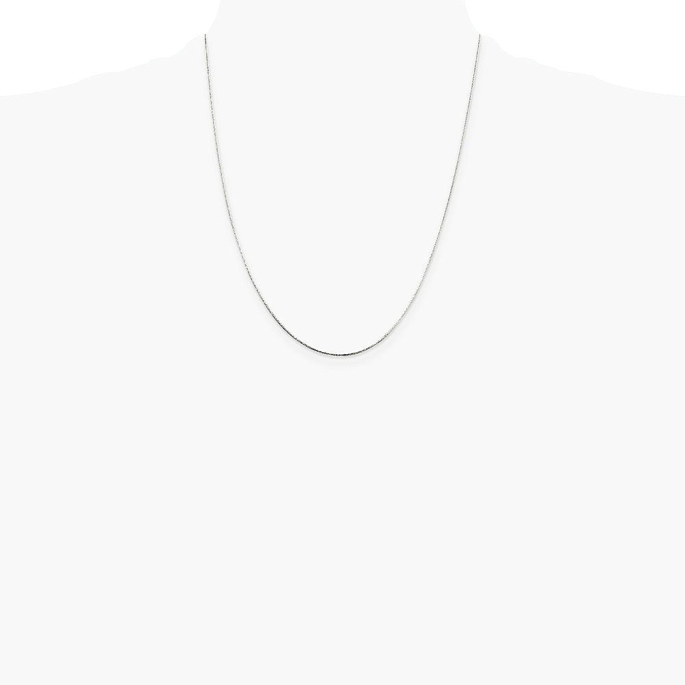 Sterling Silver .85mm Diamond-cut Snake Chain Necklace 16"-30" - Product Photo