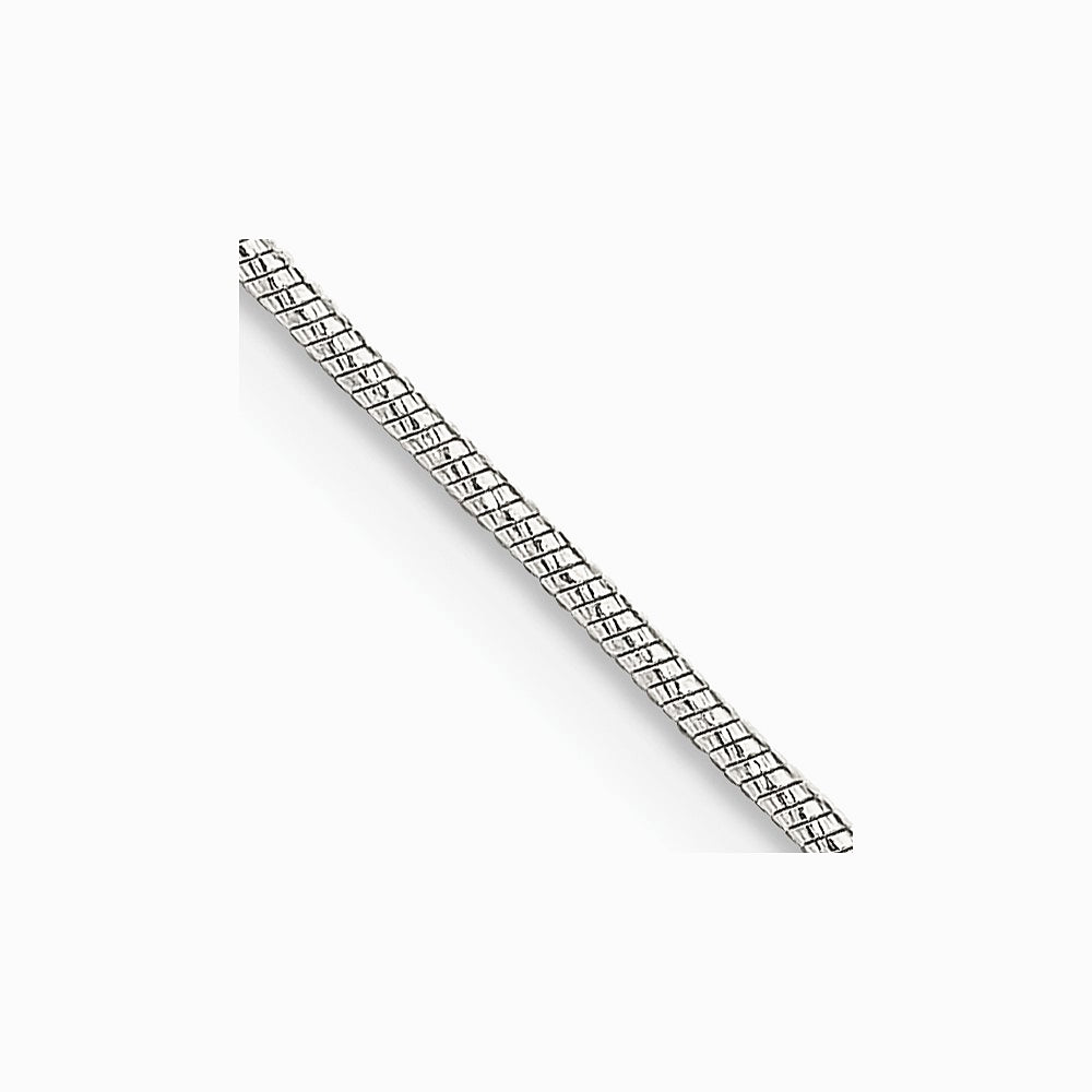 Sterling Silver .85mm Diamond-cut Snake Chain Necklace 16"-30"