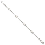 Sterling Silver Heart Childs 5 Inch Plus 1 Inch Ext. Bracelet - Product Photo