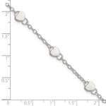 Sterling Silver Heart Childs 5 Inch Plus 1 Inch Ext. Bracelet - Product Photo