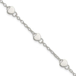 Sterling Silver Heart Childs 5 Inch Plus 1 Inch Ext. Bracelet - Product Photo