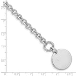 Sterling Silver Rhodium-plated .03ct Diamond Disc Bracelet - Product Photo