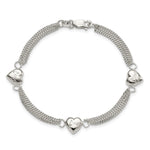 Sterling Silver Heart with Love Bracelet - Product Photo