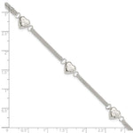 Sterling Silver Heart with Love Bracelet - Product Photo