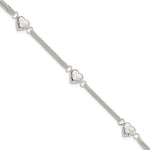 Sterling Silver Heart with Love Bracelet - Product Photo