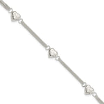 Sterling Silver Heart with Love Bracelet - Product Photo
