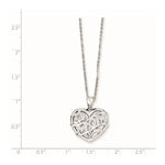 Sterling Silver Rhodium-plated MOM Necklace - Product Photo