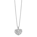 Sterling Silver Rhodium-plated MOM Necklace - Product Photo