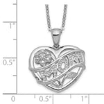Sterling Silver Rhodium-plated MOM Necklace - Product Photo