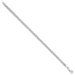 Sterling Silver 3mm Double Link Charm Bracelet - Product Photo