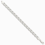 Sterling Silver 7.6mm Double Link Charm Bracelet - Product Photo