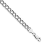 Sterling Silver Amore La Vita Rhodium-pl 6mm Double Link Charm Bracelet - Product Photo