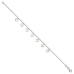 Sterling Silver w/ Hearts Bracelet - Product Photo