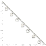 Sterling Silver w/ Hearts Bracelet - Product Photo