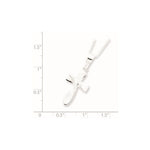 Sterling Silver Rhodium-plated Cross Necklace - Product Photo
