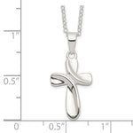Sterling Silver Rhodium-plated Cross Necklace - Product Photo