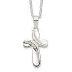Sterling Silver Rhodium-plated Cross Necklace - Product Photo