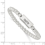 Sterling Silver Enameled MOM Stretch Bracelet - Product Photo