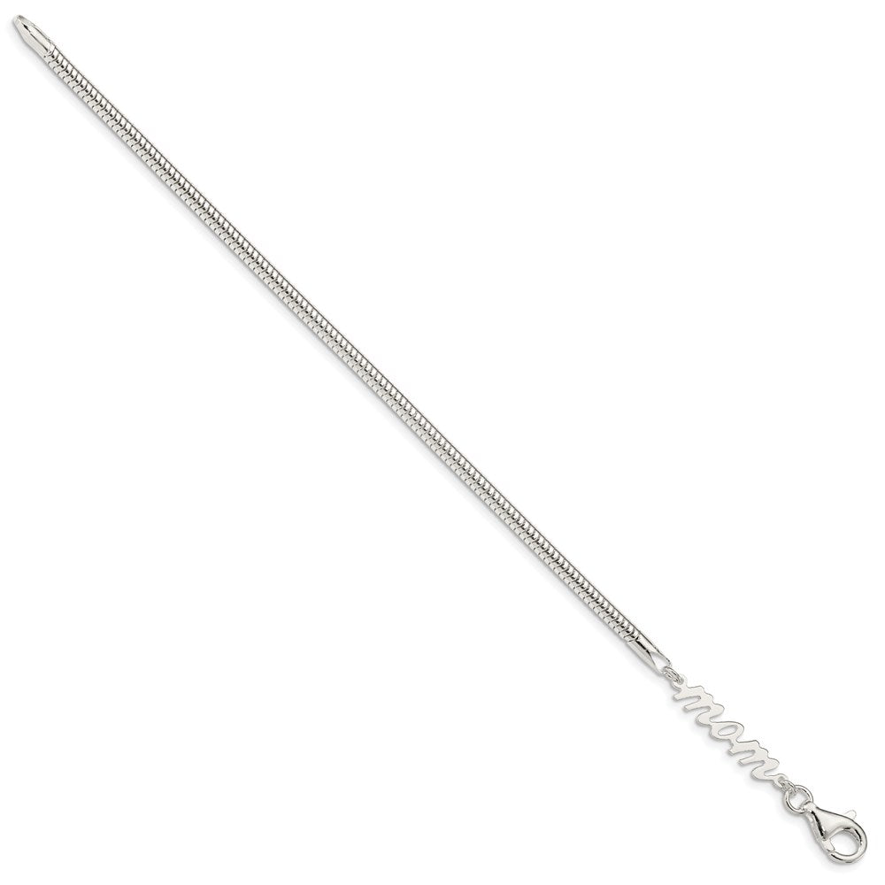 Sterling Silver MOM Bracelet - Product Photo
