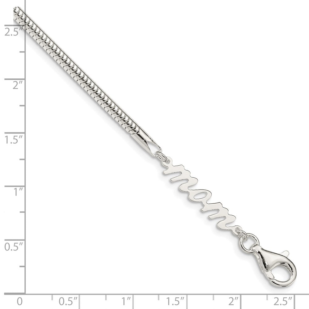 Sterling Silver MOM Bracelet - Product Photo