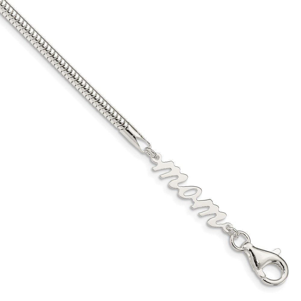 Sterling Silver MOM Bracelet - Product Photo