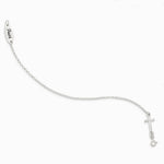 Sterling Silver Polished Enamel FAITH and Cross Bracelet - Product Photo