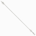 Sterling Silver Polished Enamel FAITH and Cross Bracelet - Product Photo