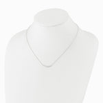 Sterling Silver Graduated CZ 18in Bar Necklace - Product Photo