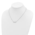 Sterling Silver Rhodium-plated CZ Infinity Knot Necklace - Product Photo