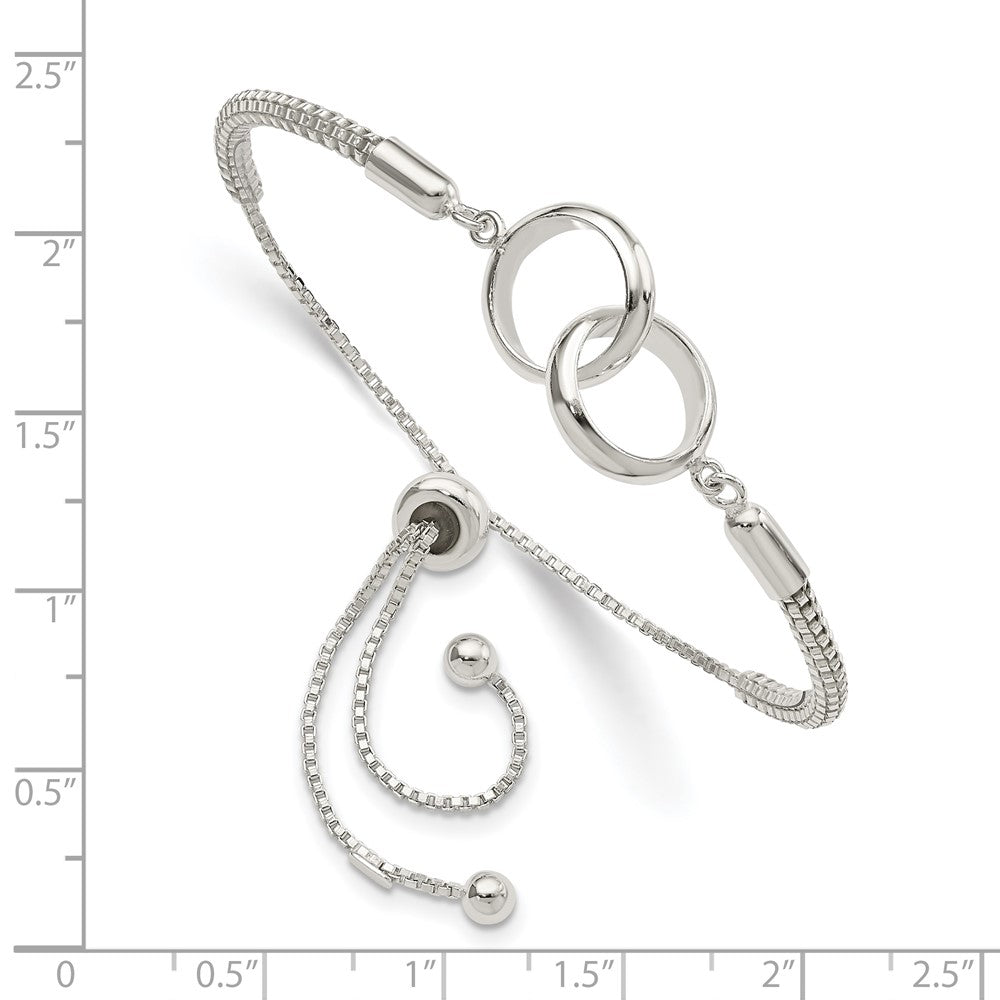 Sterling Silver Polished Adjustable Bracelet - Product Photo