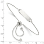 Sterling Silver Polished Bar Adjustable Bracelet - Product Photo