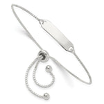 Sterling Silver Polished Bar Adjustable Bracelet - Product Photo