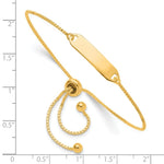 Sterling Silver Gold-tone Polished Bar Adjustable Bracelet - Product Photo