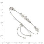Sterling Silver Beaded Adjustable Bracelet - Product Photo