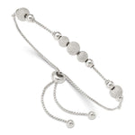 Sterling Silver Beaded Adjustable Bracelet - Product Photo