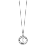 Sterling Silver CZ FIRST MY MOM, FOREVER MY FRIEND Necklace - Product Photo