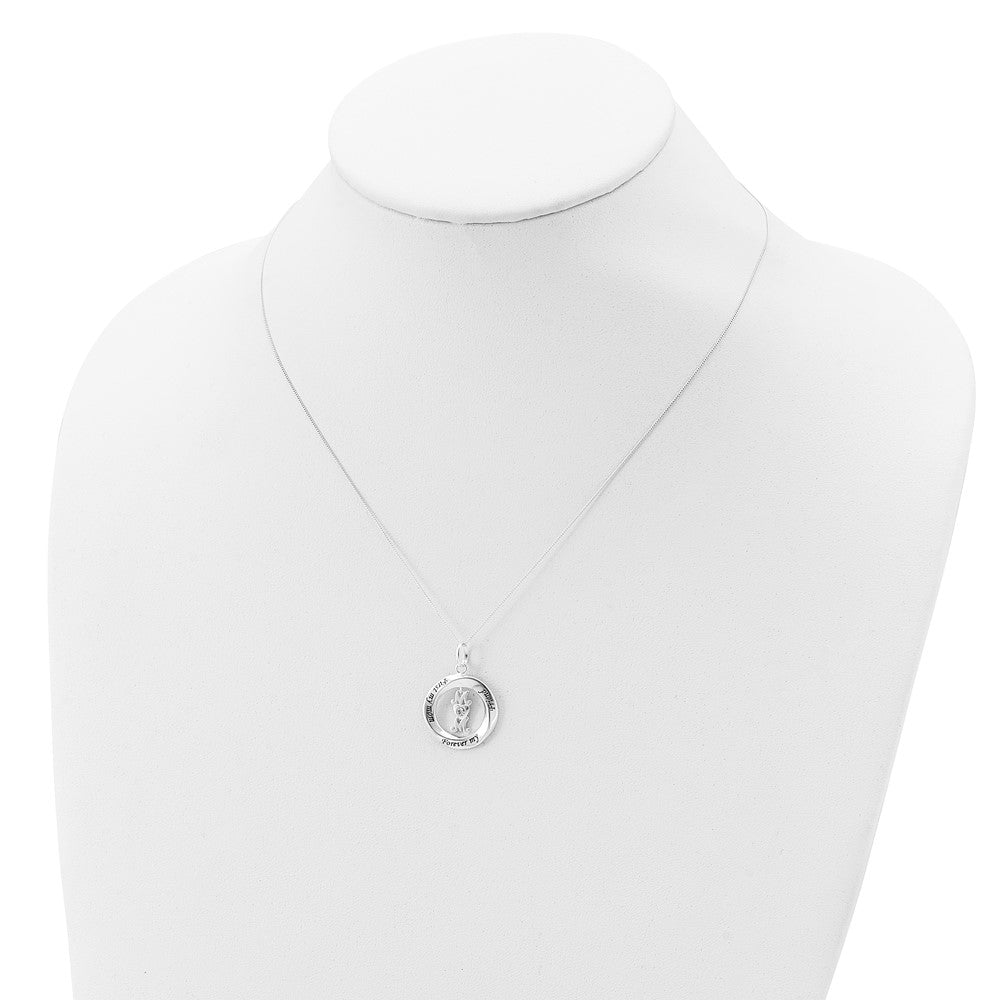 Sterling Silver CZ FIRST MY MOM, FOREVER MY FRIEND Necklace - Product Photo