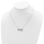 Sterling Silver Gold-plated MOM and ME CZ Infinity Necklace - Product Photo