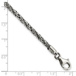 Sterling Silver Antiqued Polished Rope Bracelet - Product Photo