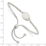 Sterling Silver Polished Beaded Adjustable Bracelet - Product Photo