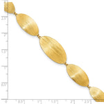 Sterling Silver Gold-plated Brushed w/ 1.25in ext. Bracelet - Product Photo