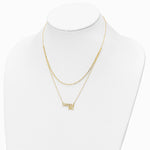 Sterling Silver Gold-tone Dream Big Double Necklace - Product Photo