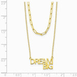 Sterling Silver Gold-tone Dream Big Double Necklace - Product Photo