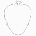 Sterling Silver Medal/Cross with 1.5in ext. Rosary Necklace - Product Photo