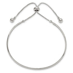 Sterling Silver Polished Bar Adjustable Bracelet - Product Photo
