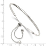 Sterling Silver Polished Bar Adjustable Bracelet - Product Photo