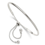 Sterling Silver Polished Bar Adjustable Bracelet - Product Photo