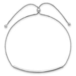 Sterling Silver Rhodium-plated Adjustable Bar Bracelet - Product Photo