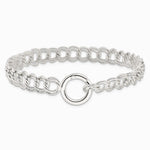 Sterling Silver Polished Double Link 7in Charm Bracelet - Product Photo